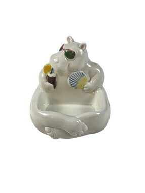 Fitz & Floyd Beach Hippo Artificial Sweetener Holdsr